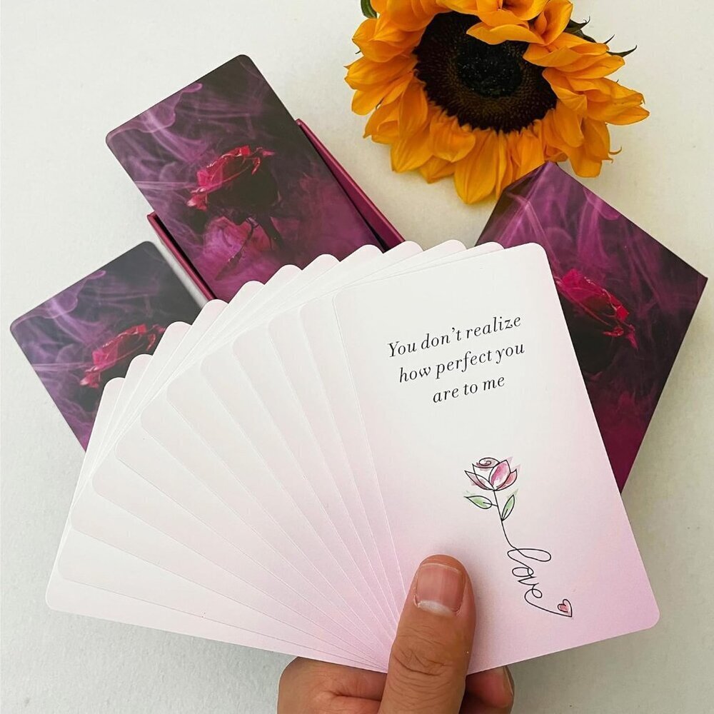 Oracle Cards Deck Love Roses 54-Card Divination Set - Picture 6 of 7